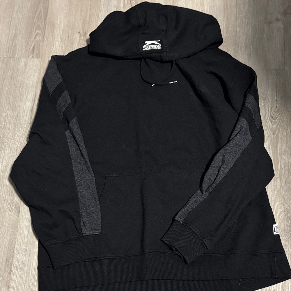 Slazenger Black and Dark Gray Hoodie